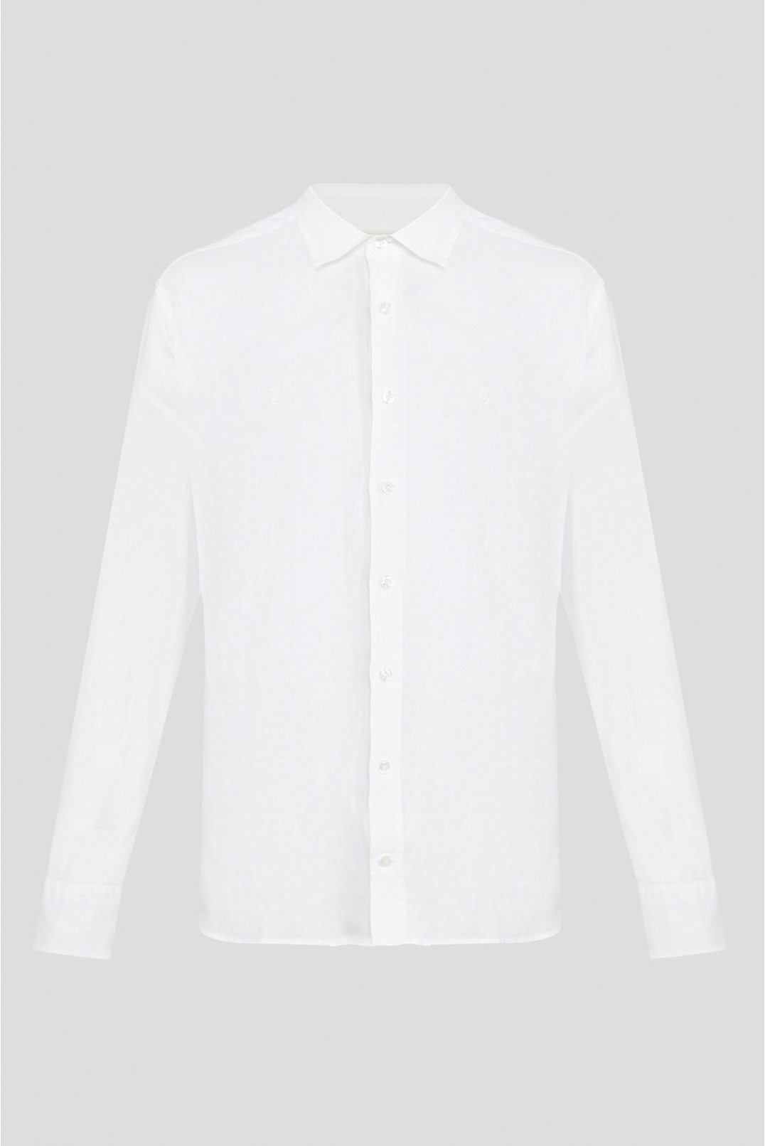 Чоловіча біла лляна сорочка - 1
