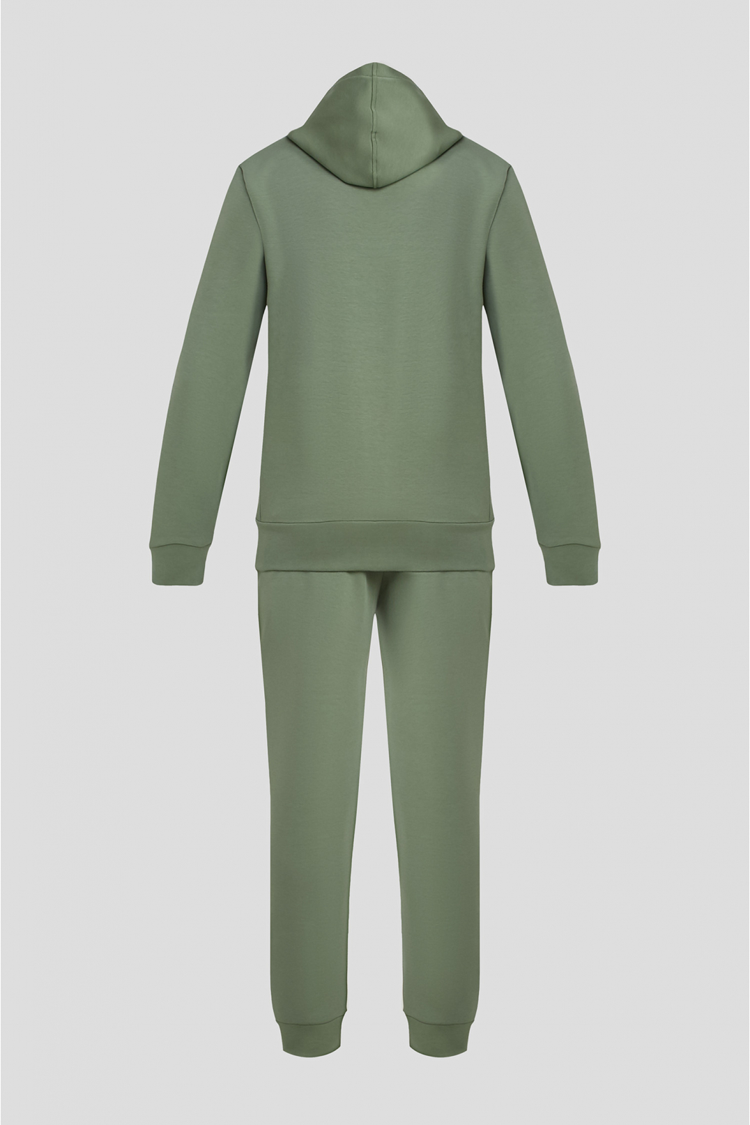 Чоловічий зелений спортивний костюм (худі, штани) - 2
