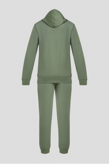 Мужской зеленый спортивный костюм (худи, брюки) - 2