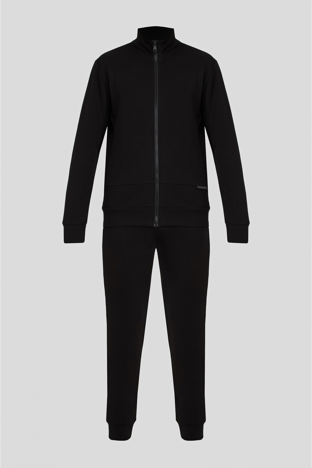 Мужской черный спортивный костюм (кофта, брюки) - 1