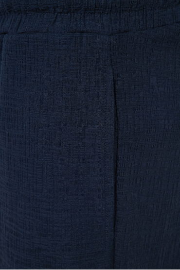 Чоловічий темно-синій костюм (сорочка, шорти) - 4