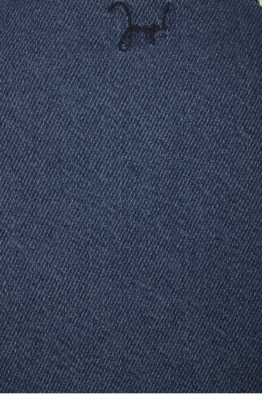Жіночий темно-синій джинсовий костюм (сорочка, шорти) - 4