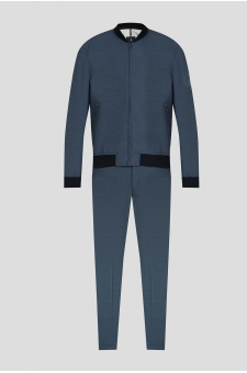 Чоловічий синій костюм (бомбер, брюки)