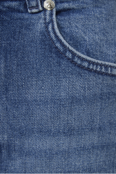 Жіноча синя джинсова спідниця - 3