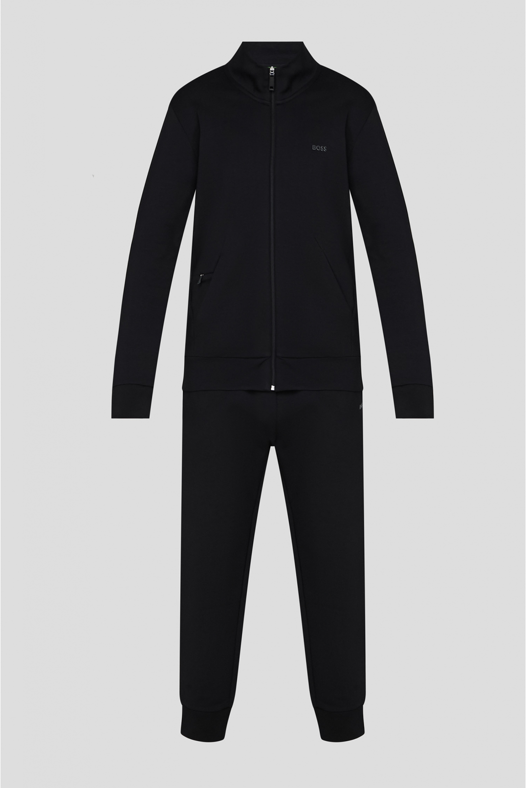 Чоловічий чорний спортивний костюм (кофта, штани) - 1