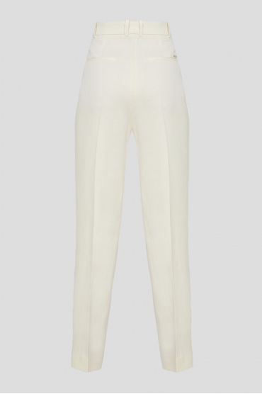 Женские белые льняные брюки - 2