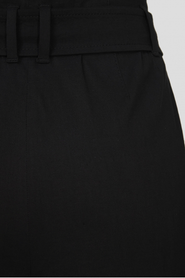 Женские черные льняные брюки - 4