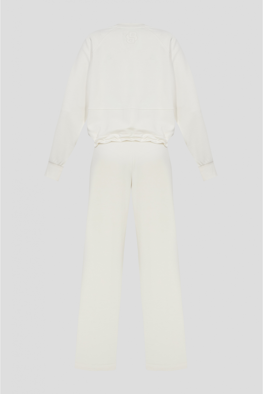 Жіночий білий костюм (світшот, брюки) - 2