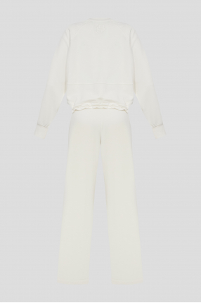 Женский белый костюм (свитшот, брюки) 1