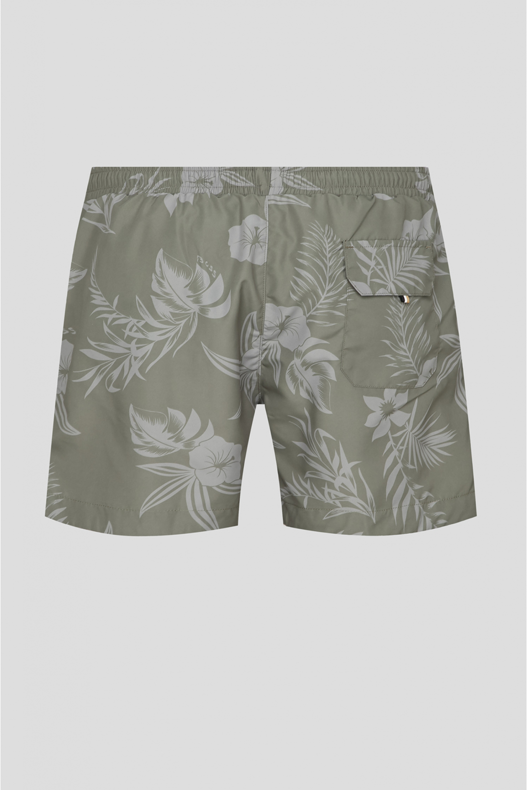 Чоловічі зелені плавальні шорти з візерунком - 2