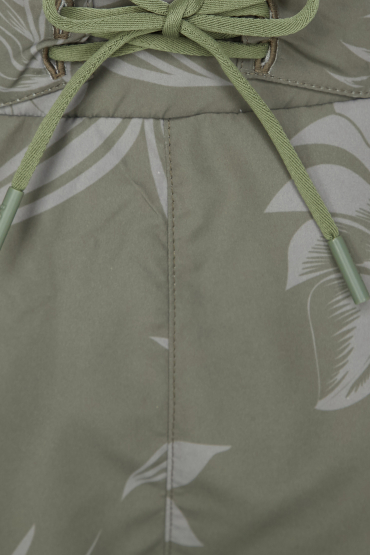 Мужские зеленые плавательные шорты с узором - 3