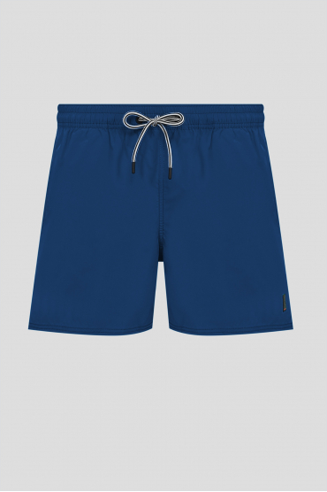 Мужские синие плавательные шорты - 1