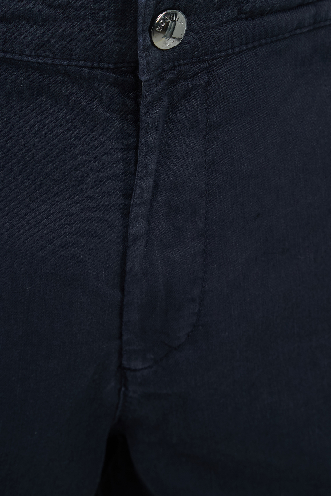 Мужские темно-синие льняные шорты - 3