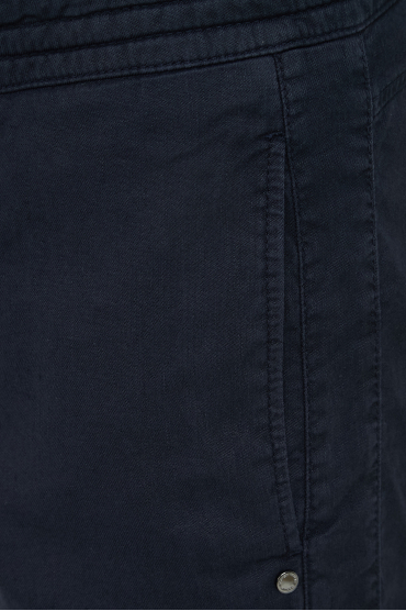 Чоловічі темно-сині лляні брюки - 4