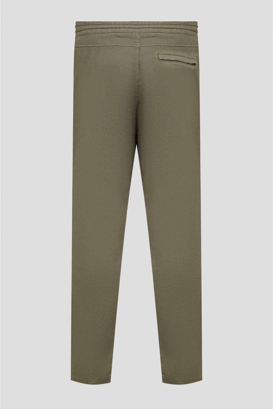 Чоловічі оливкові лляні брюки - 2