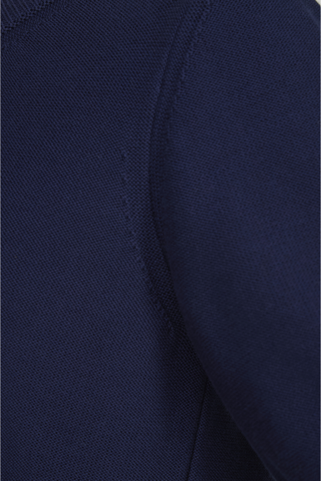 Женский темно-синий джемпер с коротким рукавом - 4