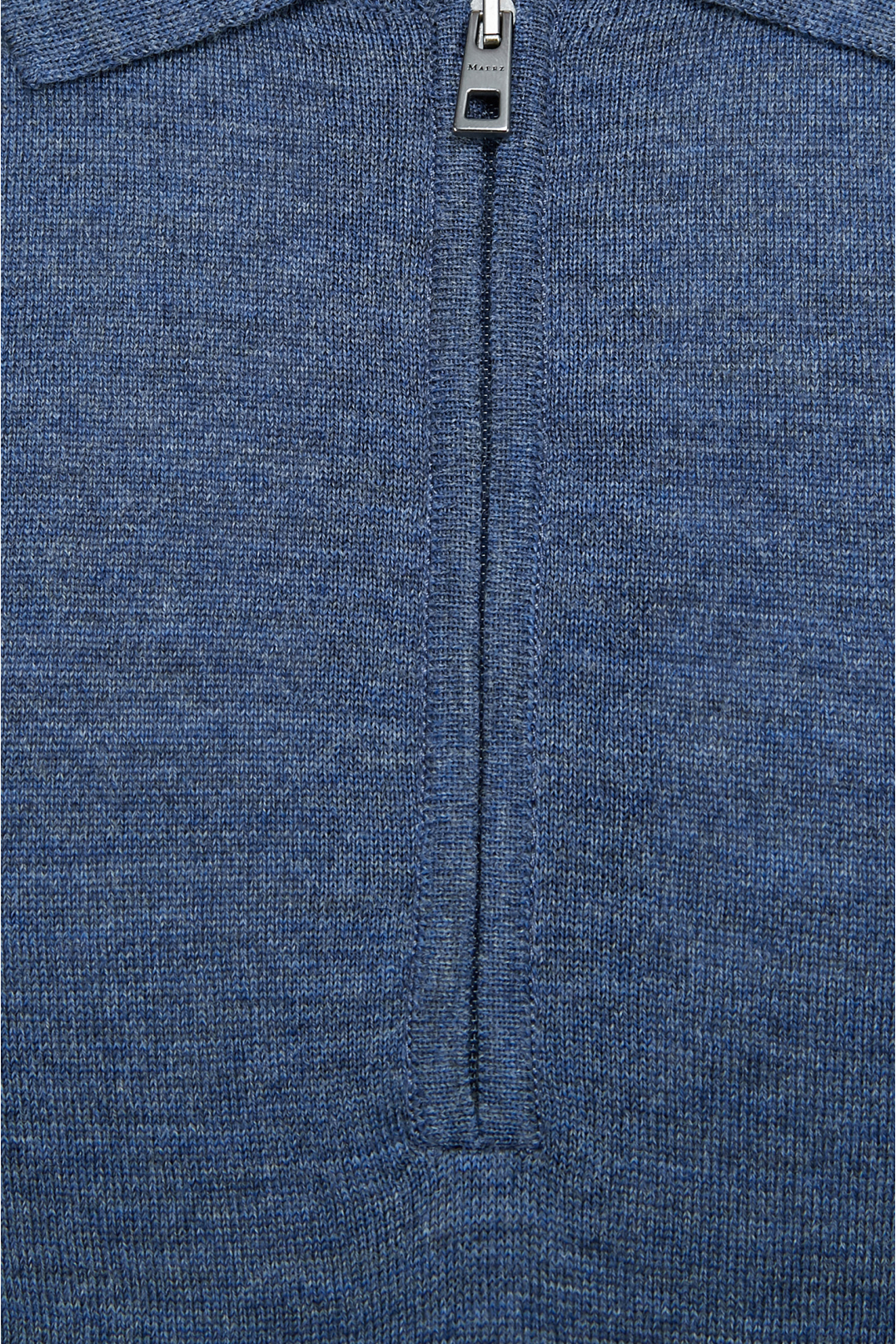Чоловічий синій вовняний джемпер з коротким рукавом - 3