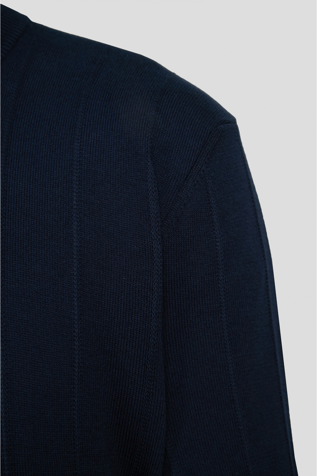 Чоловічий темно-синій джемпер з коротким рукавом - 3