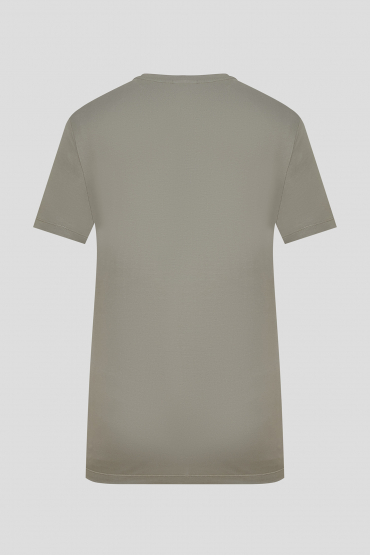 Мужская оливковая футболка - 2