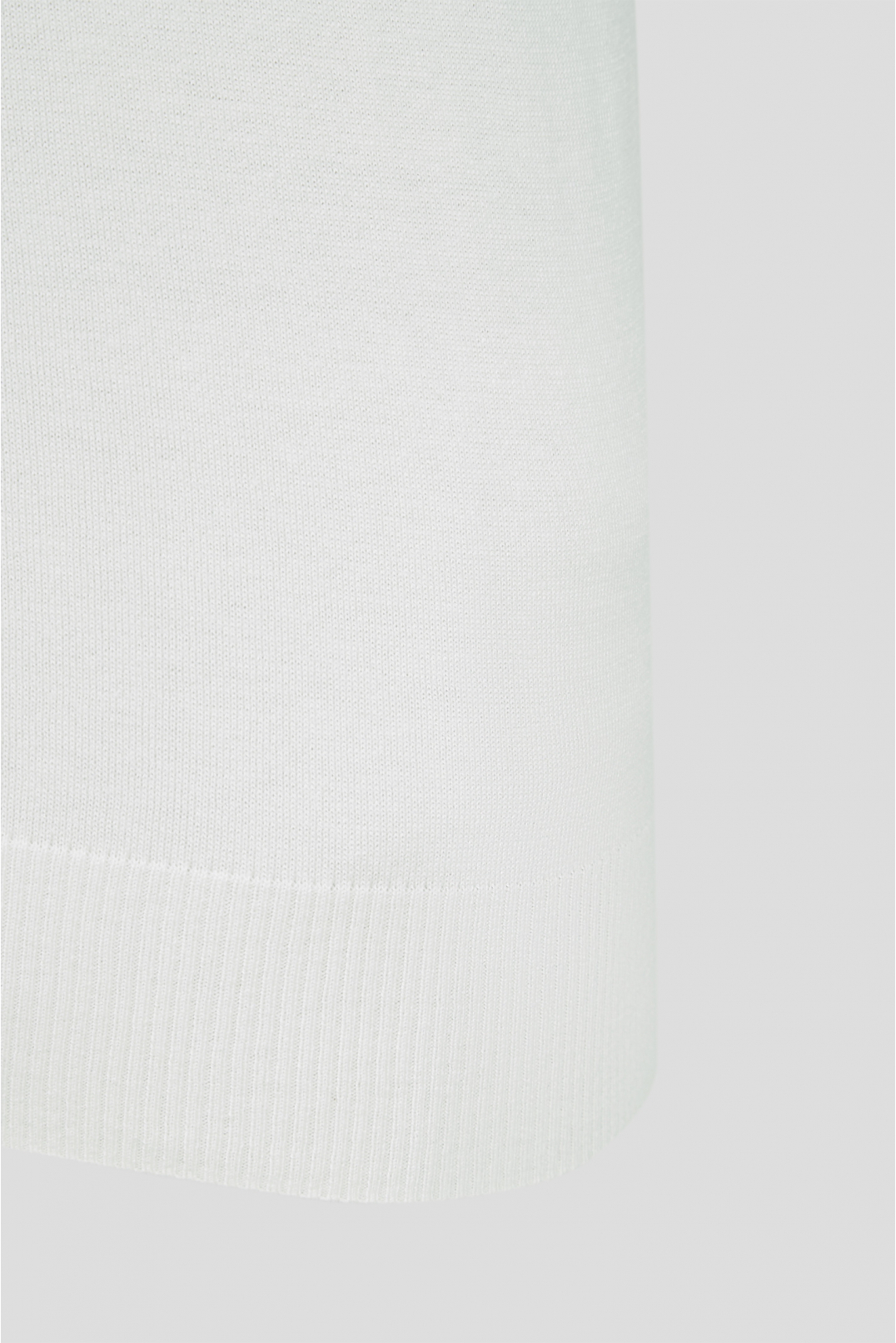 Мужской белый шелковый джемпер с коротким рукавом - 4