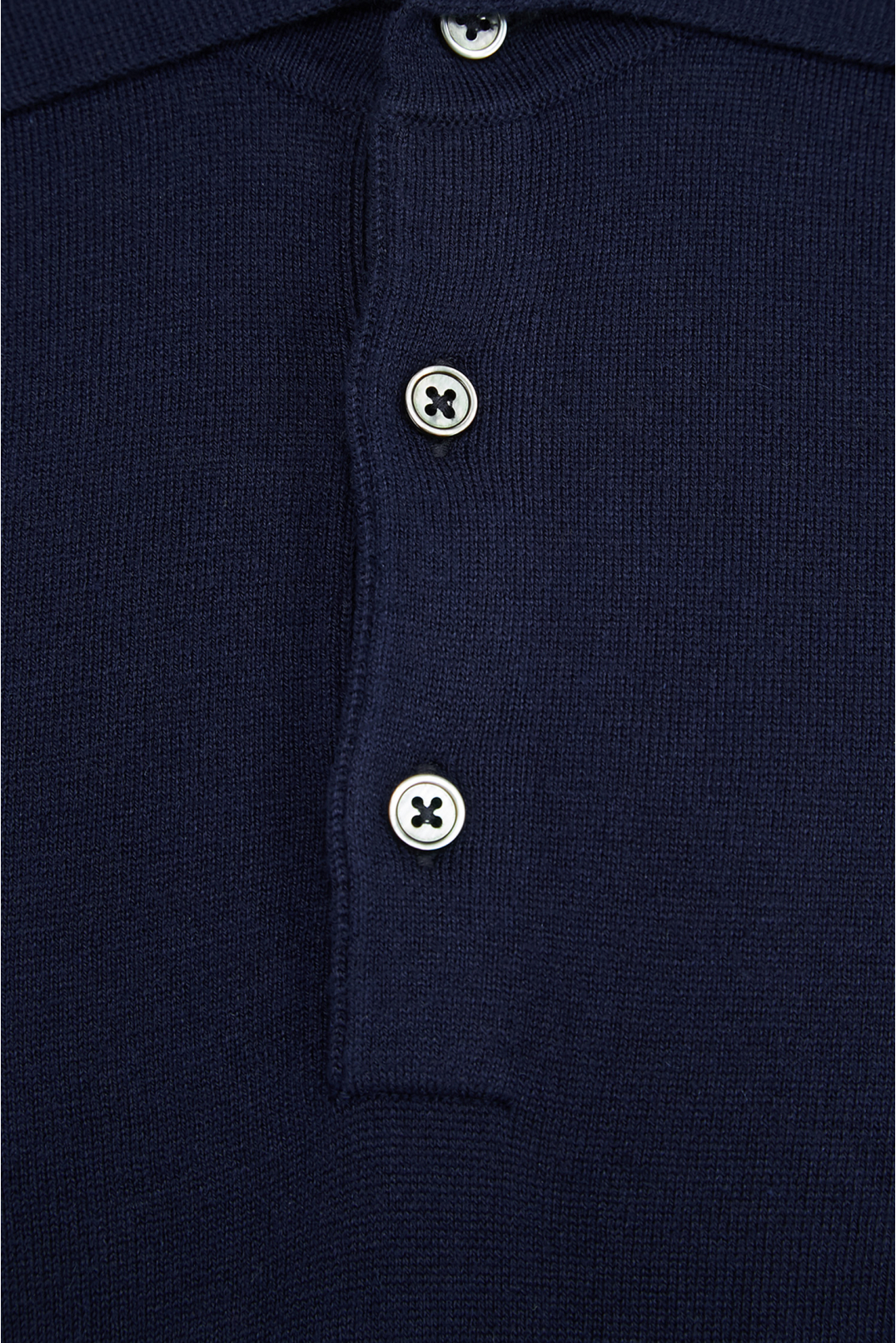 Чоловічий темно-синій шовковий джемпер з коротким рукавом - 3