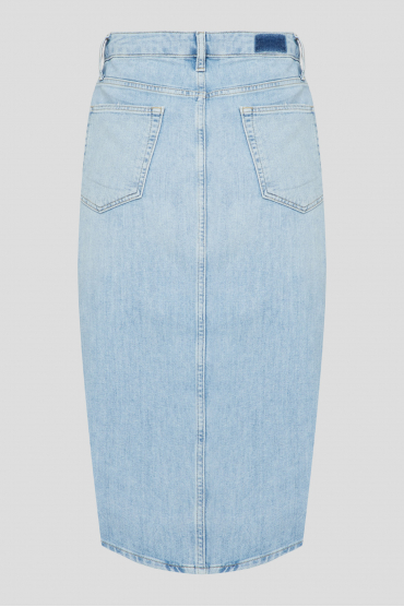 Женская голубая джинсовая юбка  - 2