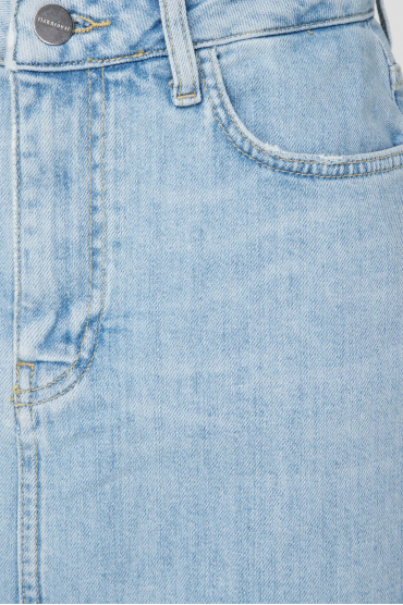 Женская голубая джинсовая юбка  - 3