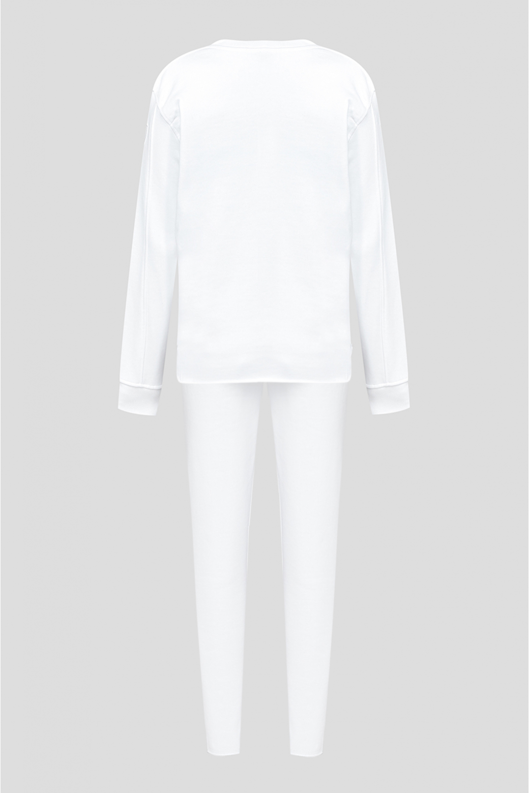 Женский белый спортивный костюм (свитшот, брюки) - 2