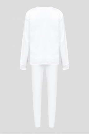 Жіночий білий спортивний костюм (світшот, штани) 1
