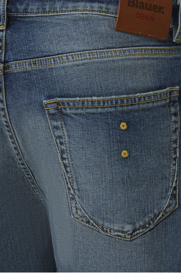Чоловічі сині джинсові шорти - 4