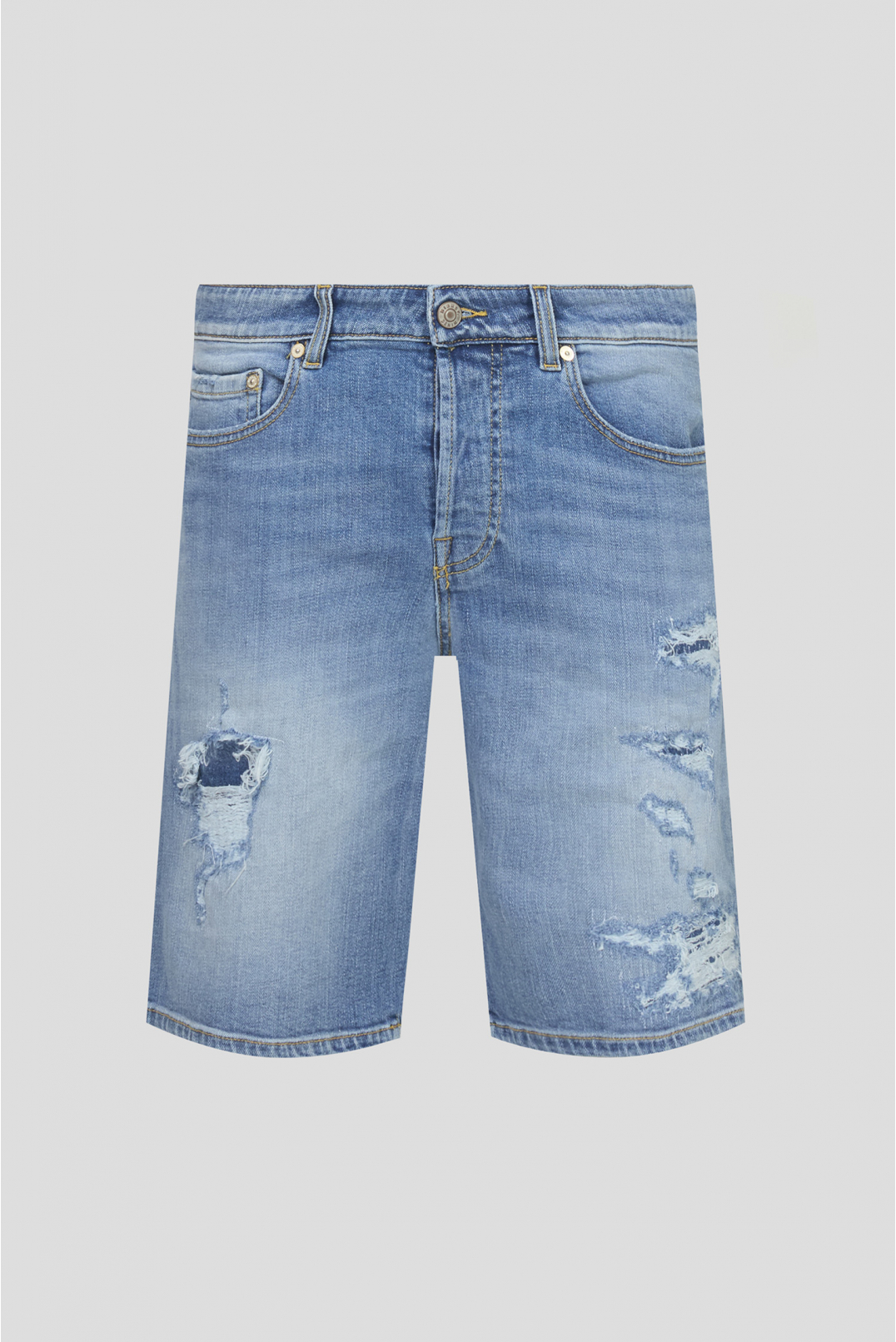 Мужские синие джинсовые шорты - 1