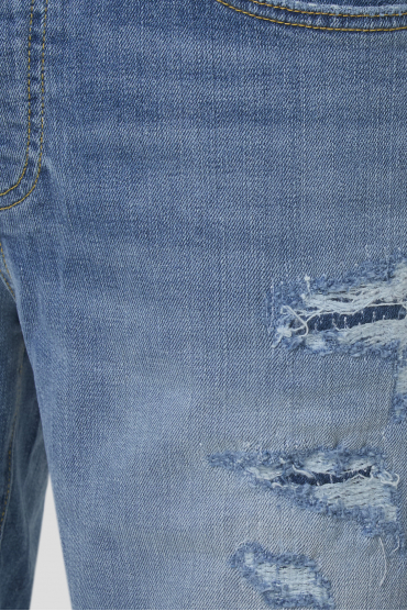 Чоловічі сині джинсові шорти - 4