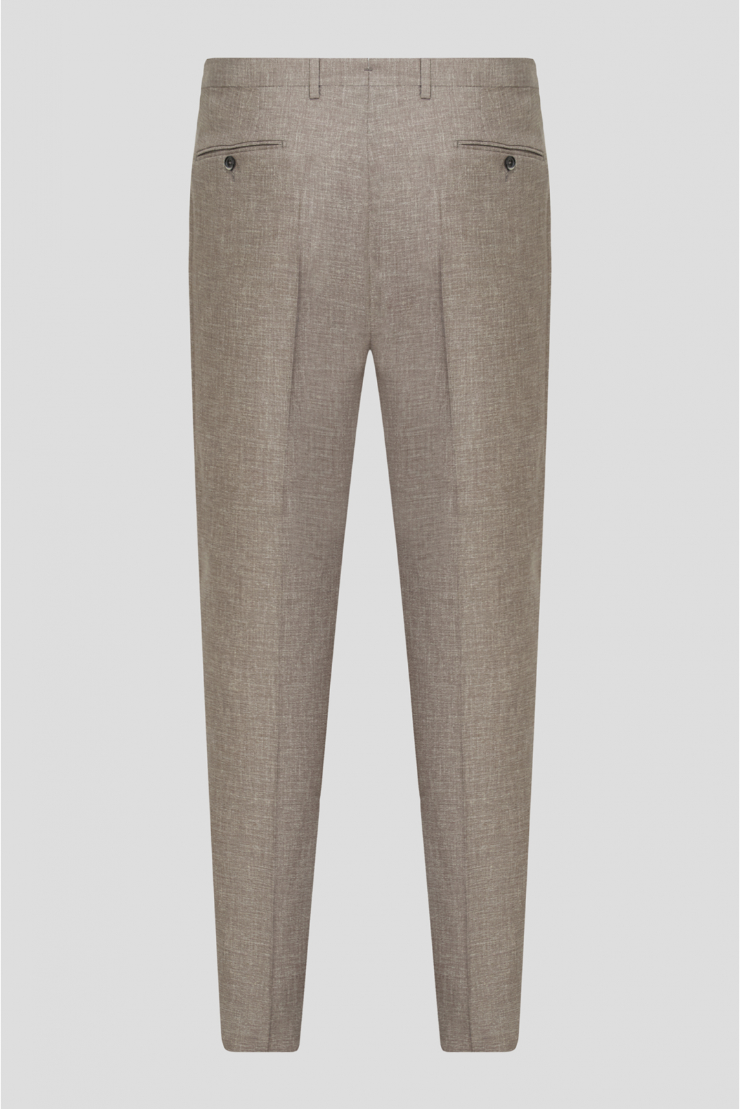Мужские бежевые шерстяные брюки - 2