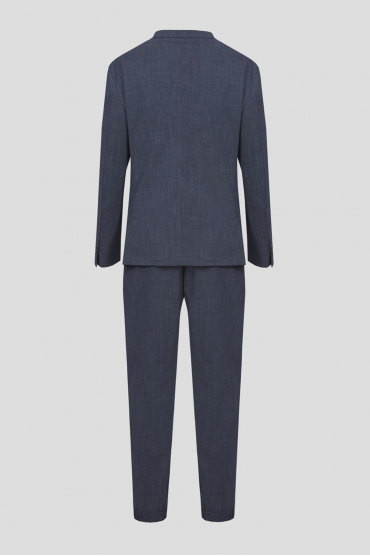 Чоловічий темно-синій костюм (піджак, брюки) - 2