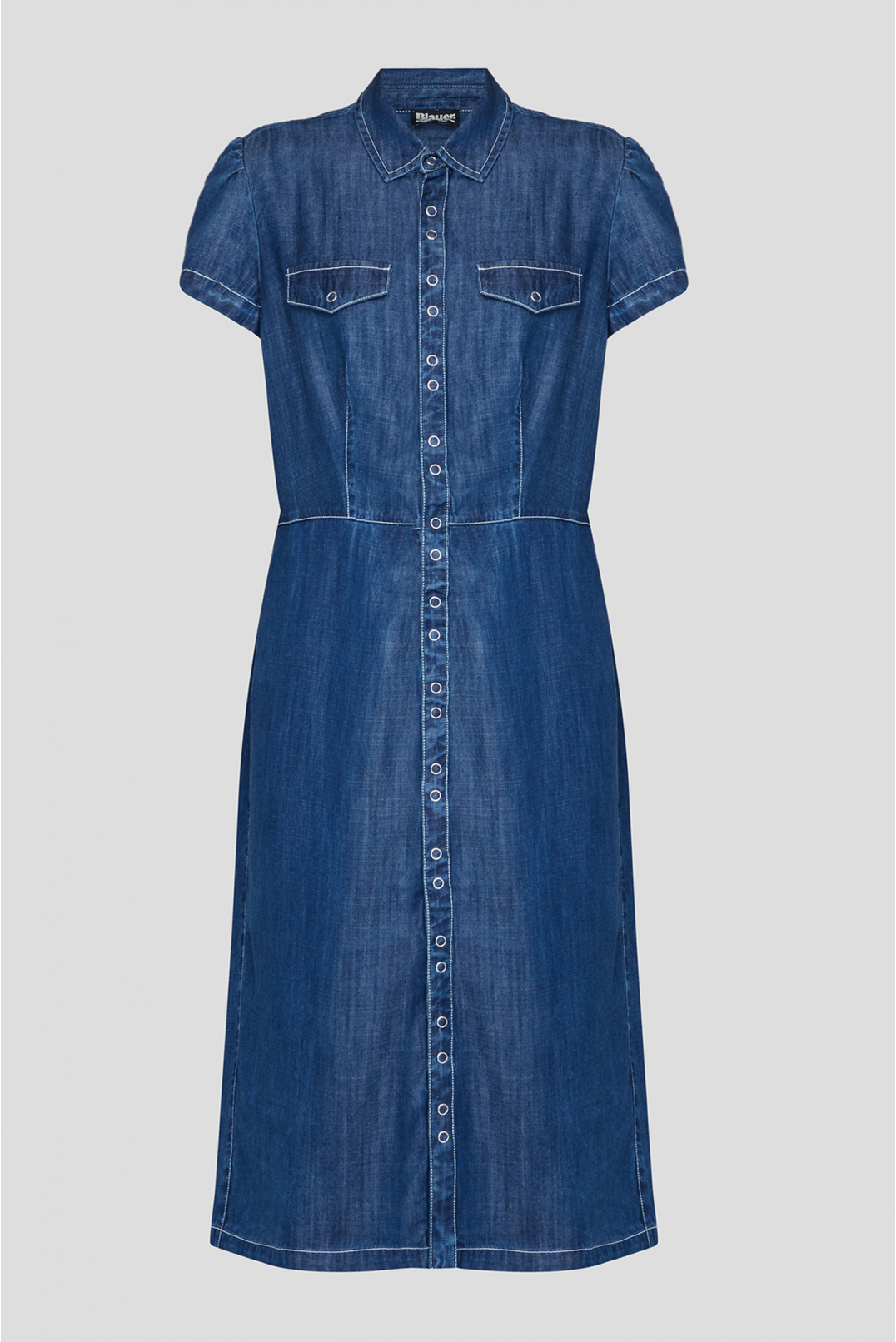 Женское темно-синее джинсовое платье - 1