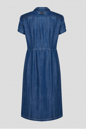 Женское темно-синее джинсовое платье 1