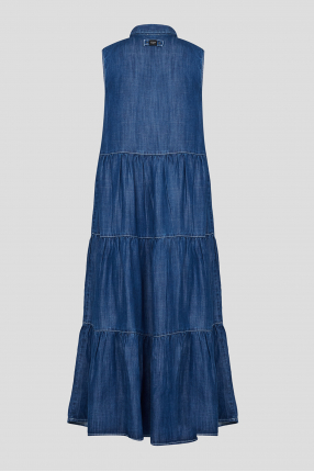 Женское темно-синее джинсовое платье 1