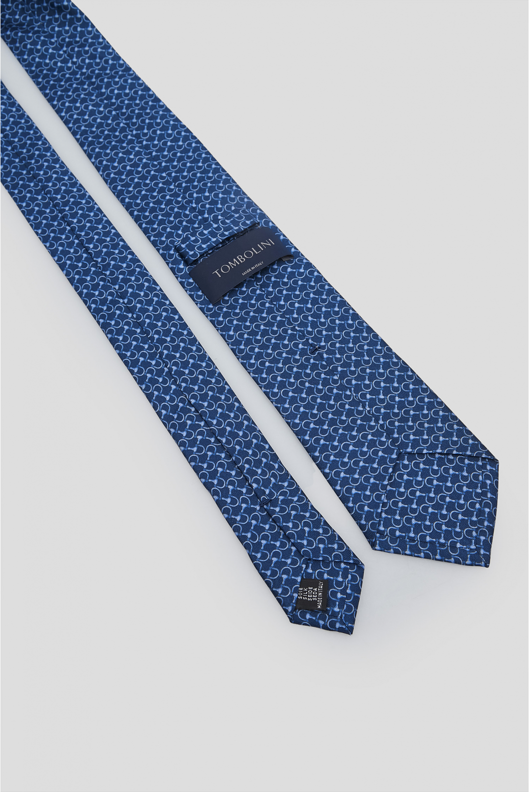 Мужской темно-синий шелковый галстук - 3