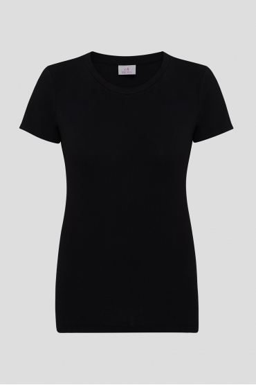 Жіноча чорна футболка - 1