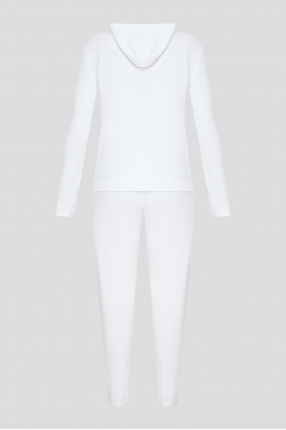 Женский белый спортивный костюм (худи, брюки) 1