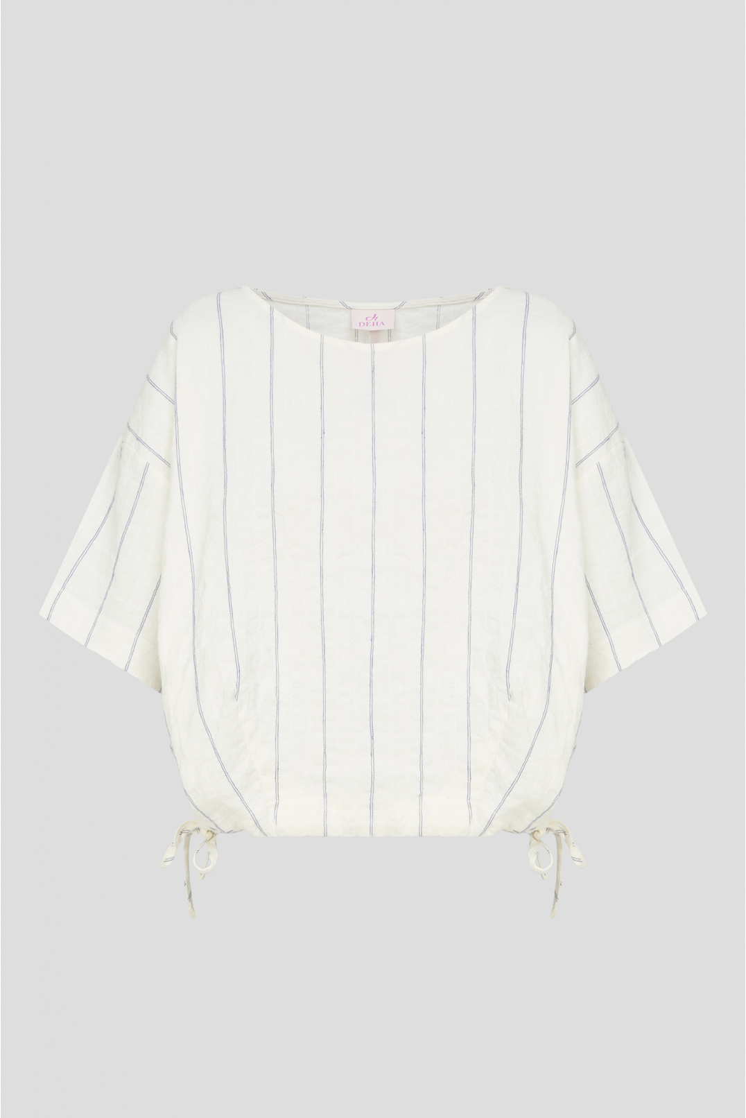 Женская белая блуза в полоску - 1