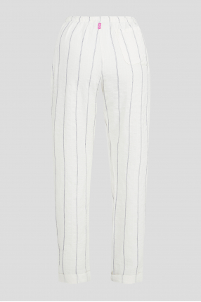 Жіночі білі брюки у смужку 1