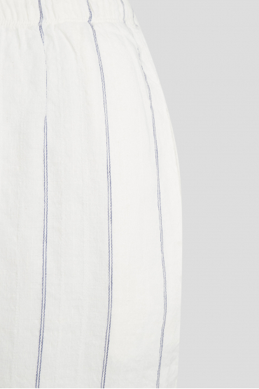 Жіночі білі брюки у смужку - 4