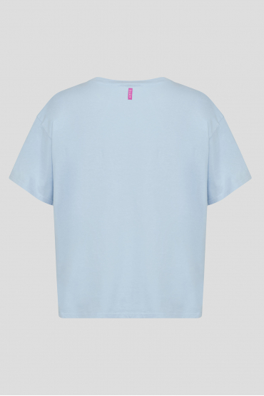 Женская голубая футболка - 2