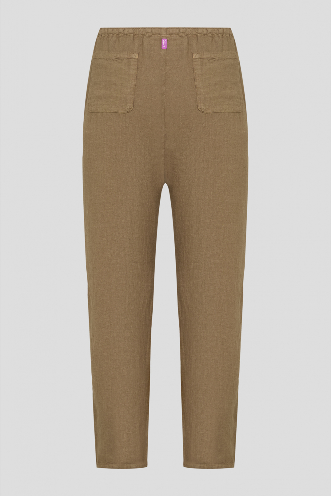 Жіночі коричневі лляні брюки - 2