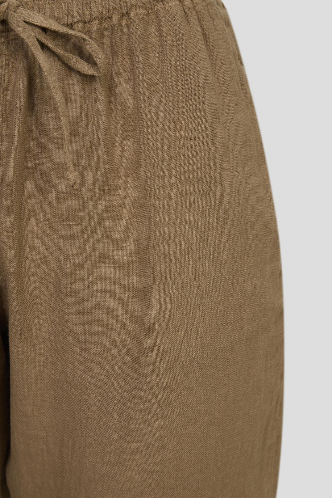 Жіночі коричневі лляні брюки - 3