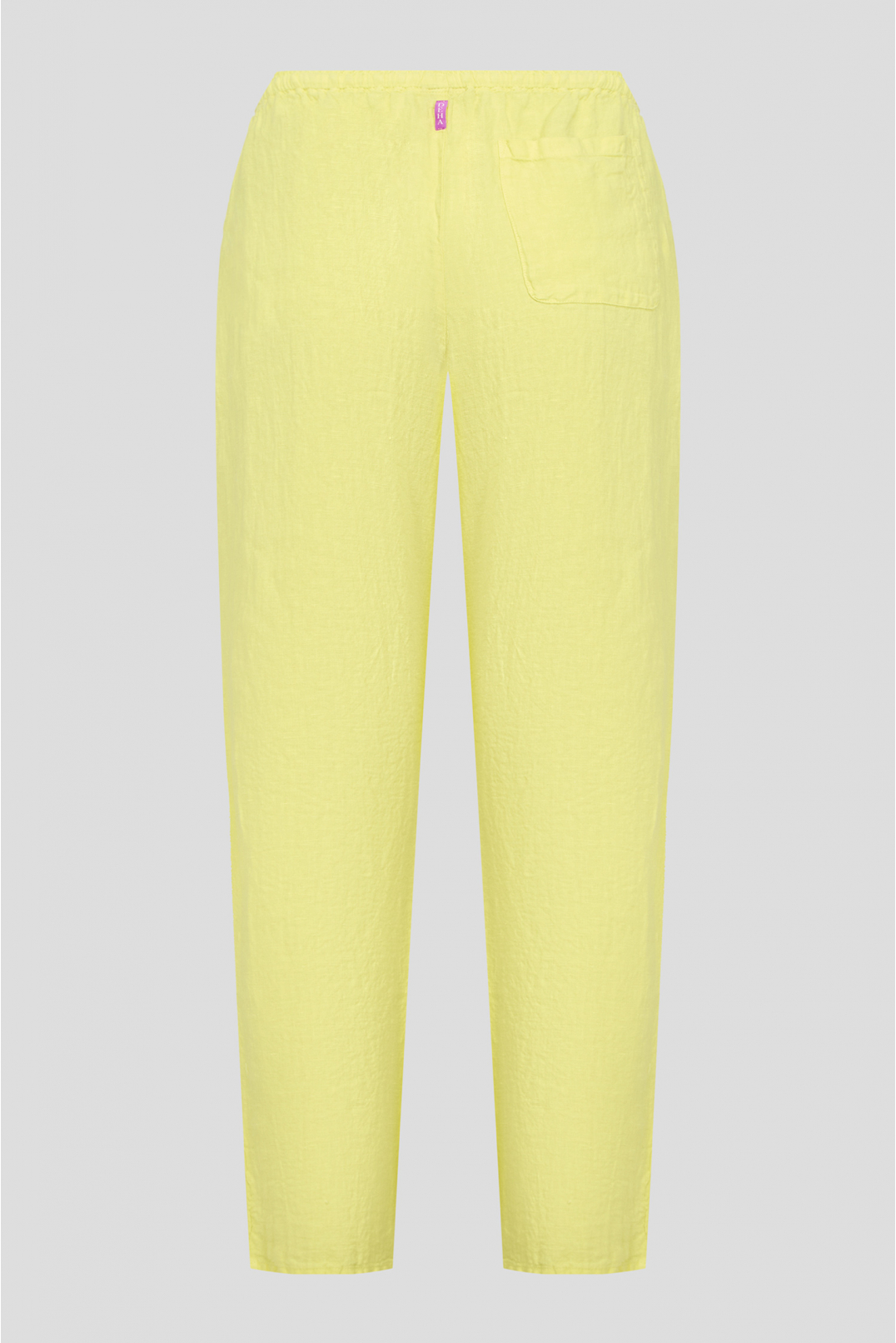 Жіночі жовті лляні брюки - 2