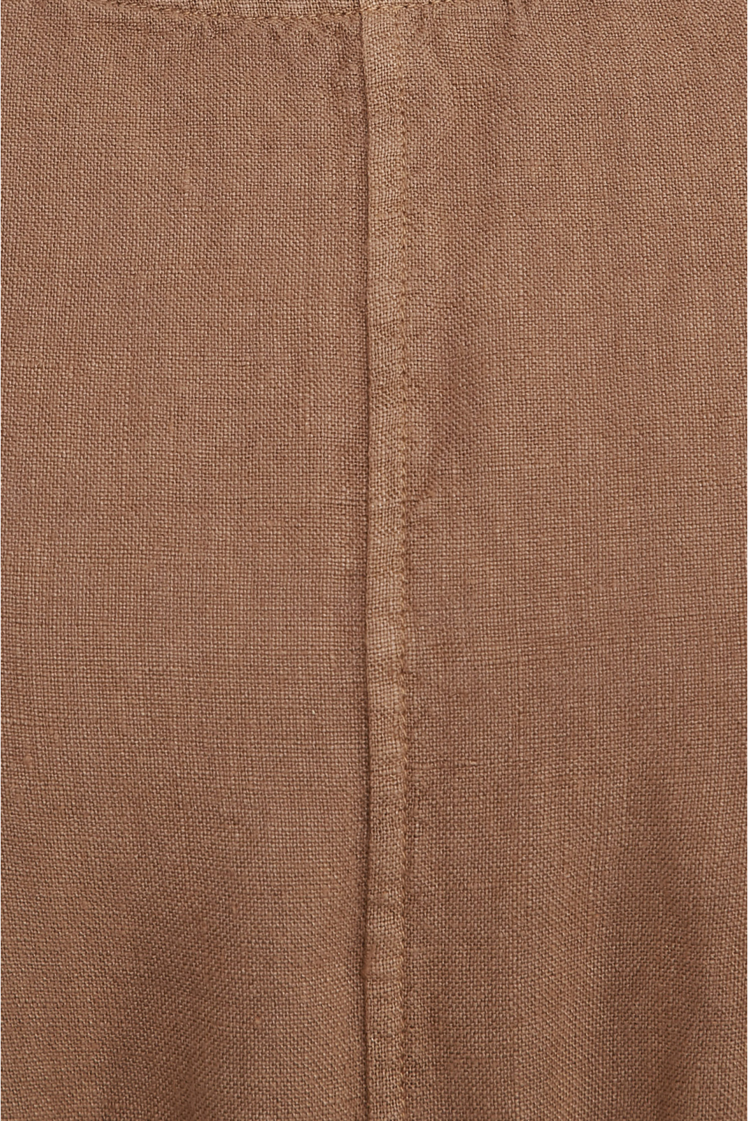 Женский коричневый льняной сарафан - 4