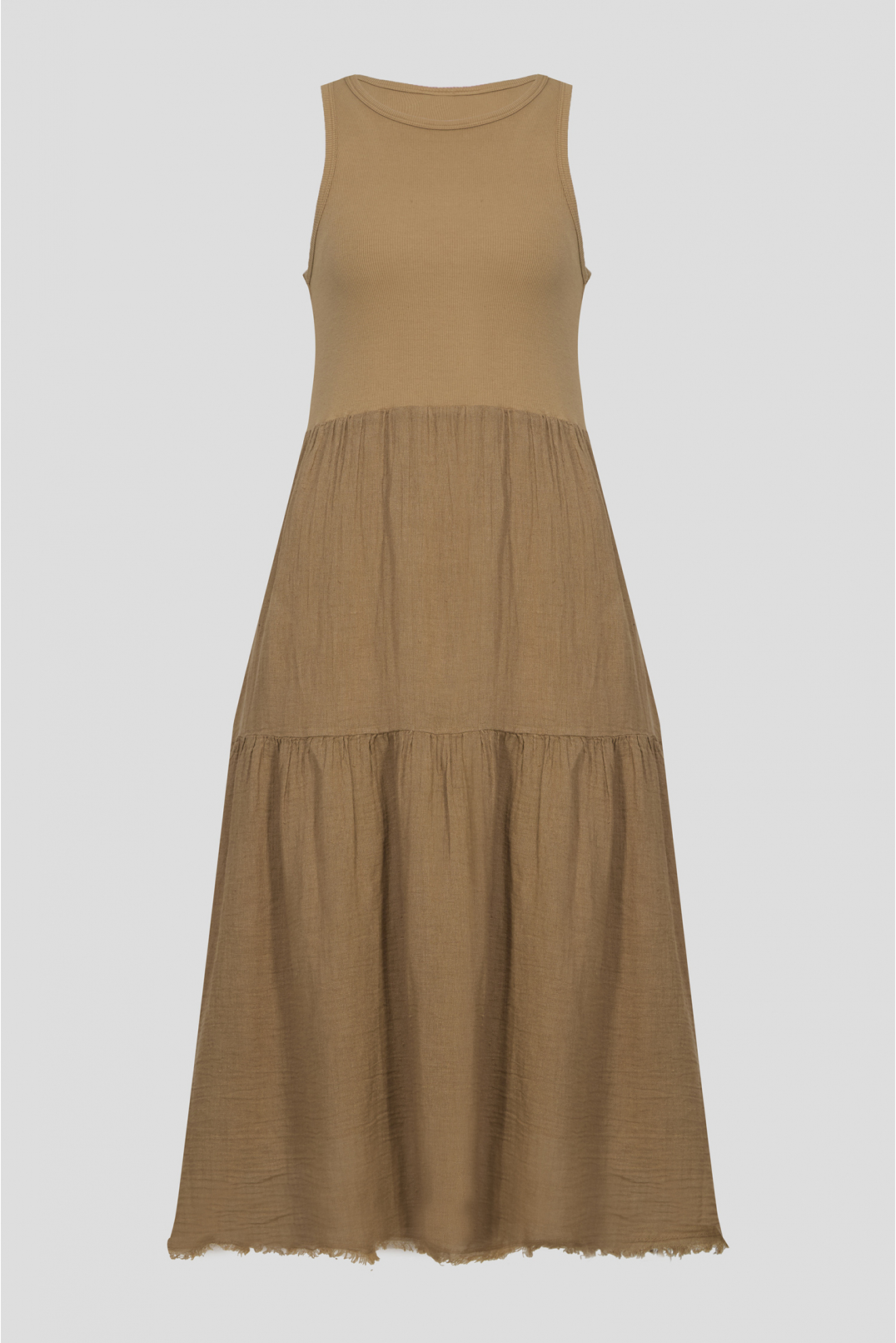 Жіноча коричнева сукня - 1