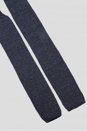 Чоловіча темно-синя лляна краватка 1